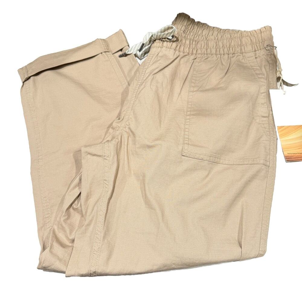 Vuori Vintage Ripstop Pants Womens Size L Coconut Organic Cotton Stretch VW450 - Picture 3 of 4